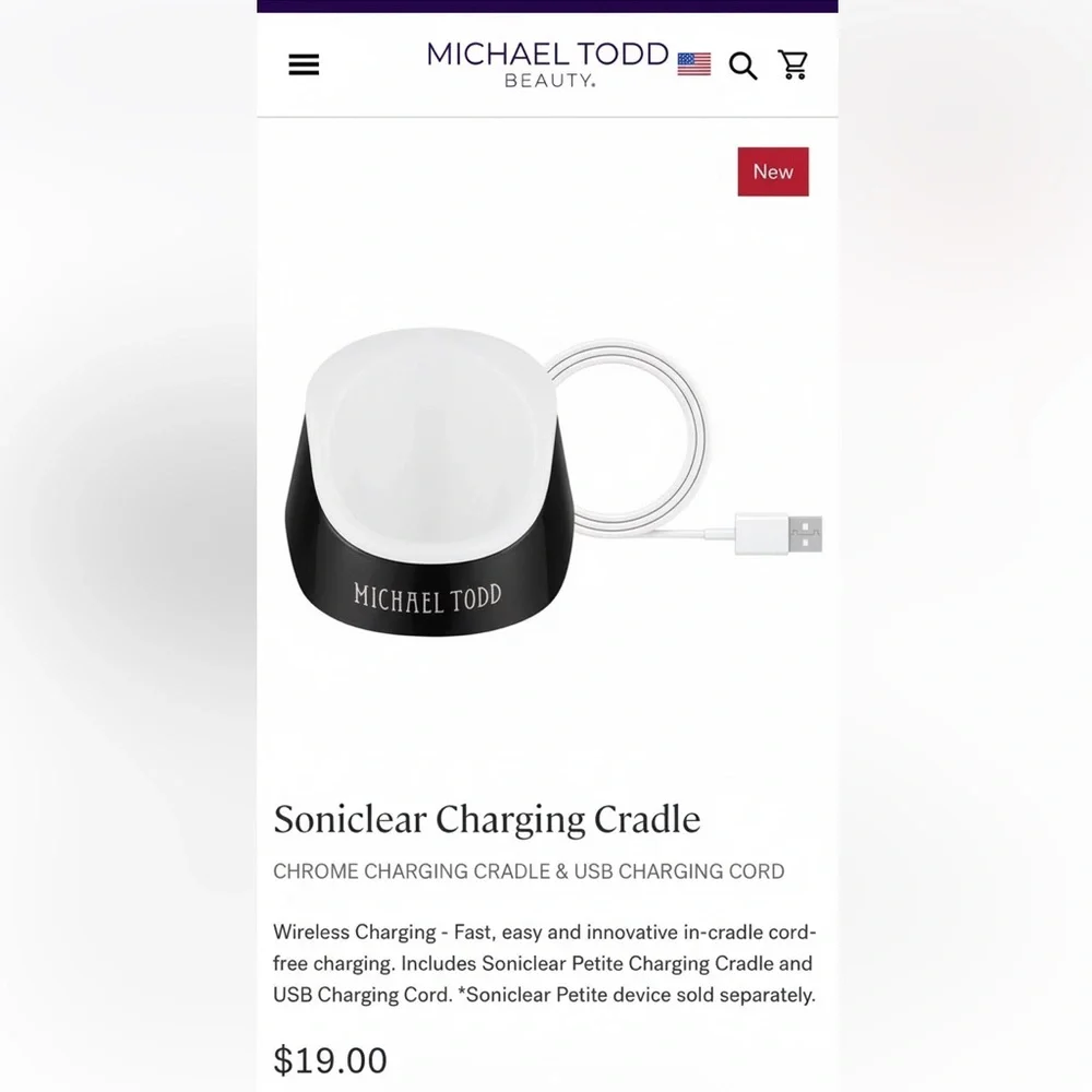 Michael Todd Soniclear Petite Charging Cradle And Travel Case Set - Picture 4 of 6